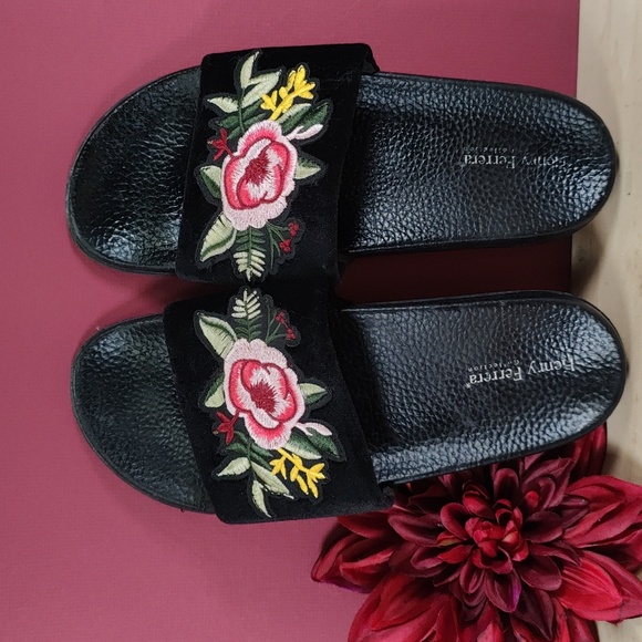 Henry Ferrera velvet slides - Picture 1 of 8